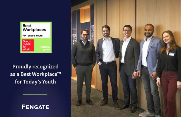 Fengate named one of 2022’s Best Workplaces™ for Today’s Youth