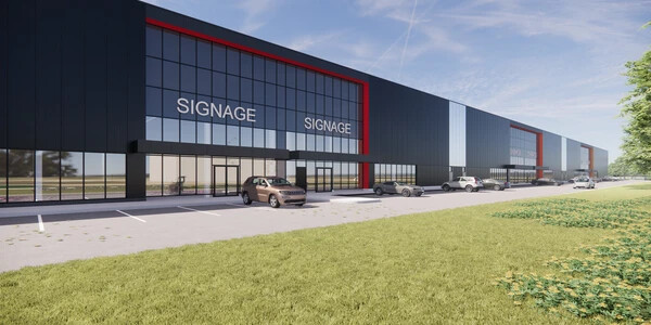 Exterior rendering of 1047 Barton showing entrance