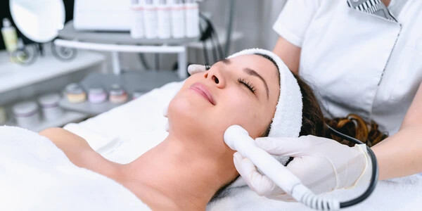 Woman receiving a spa treatment