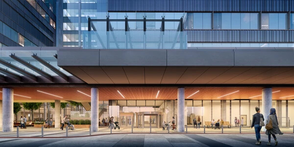 exterior render of a hospital