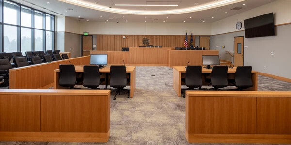 Clackamas Courthouse courtroom interior