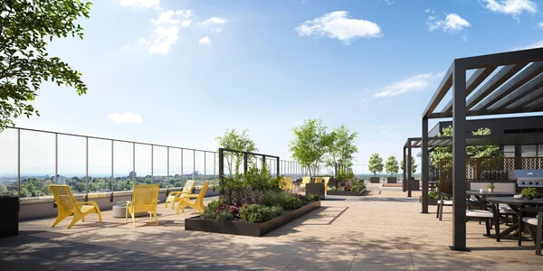 Rooftop rendering at 500 Upper Wellington