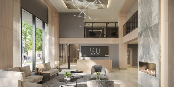 Lobby rendering at 500 Upper Wellington