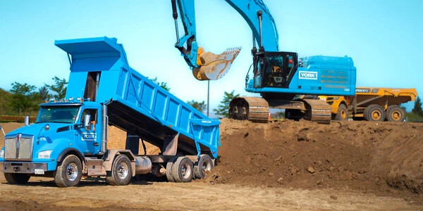 York1 trucks excavating