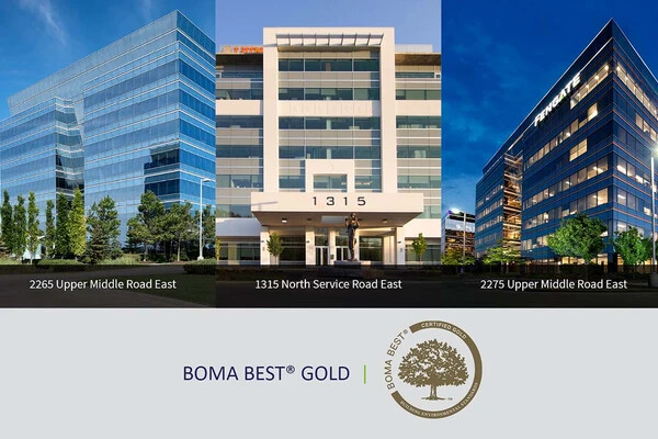 BOMA BEST® Gold Certification for 2265 and 2275 Upper Middle Road East and 1315 North Service Road East