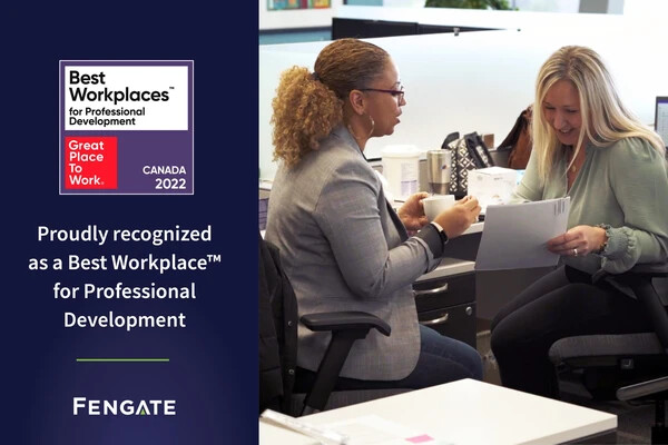 Fengate named on the 2022 List of Best Workplaces™ for Professional Development