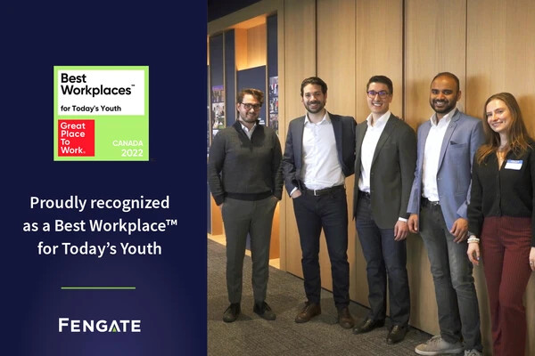 Fengate named one of 2022’s Best Workplaces™ for Today’s Youth