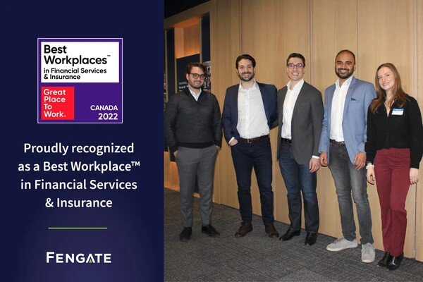 Fengate recognized as a Best Workplace in Financial Services and Insurance™