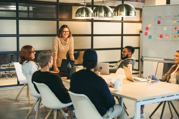 Photo of a work meeting