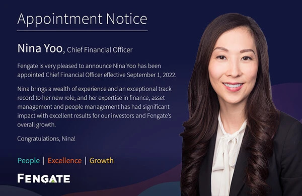 Fengate appoints Nina Yoo as Chief Financial Officer
