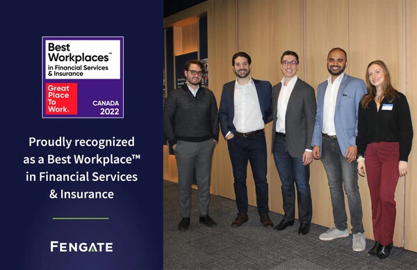 Fengate recognized as a Best Workplace in Financial Services and Insurance™