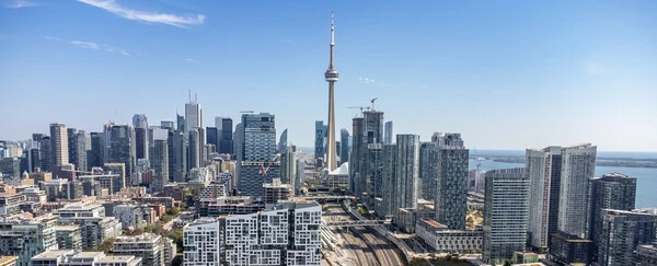 Arial view of Rail Deck Development site 