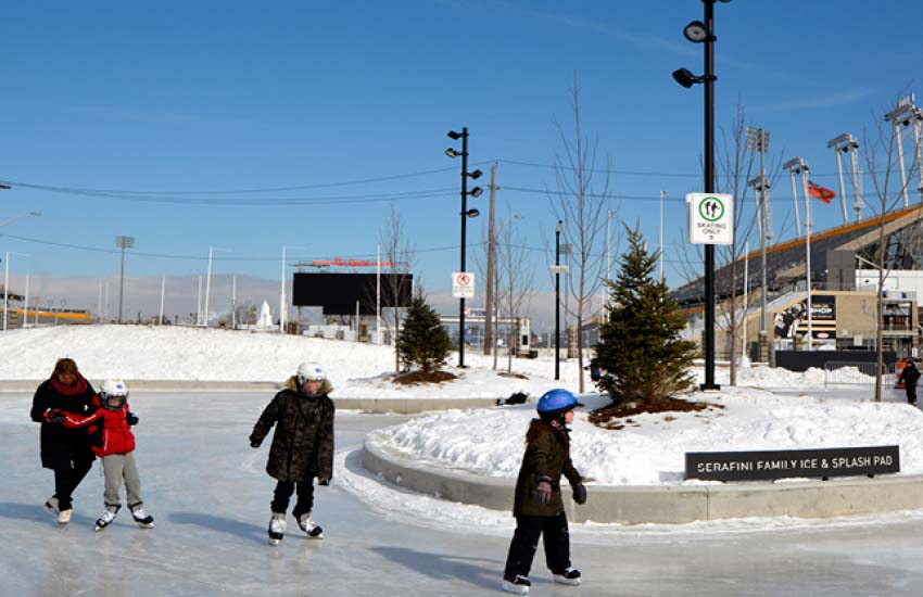 Serafini family ice and splash pad
