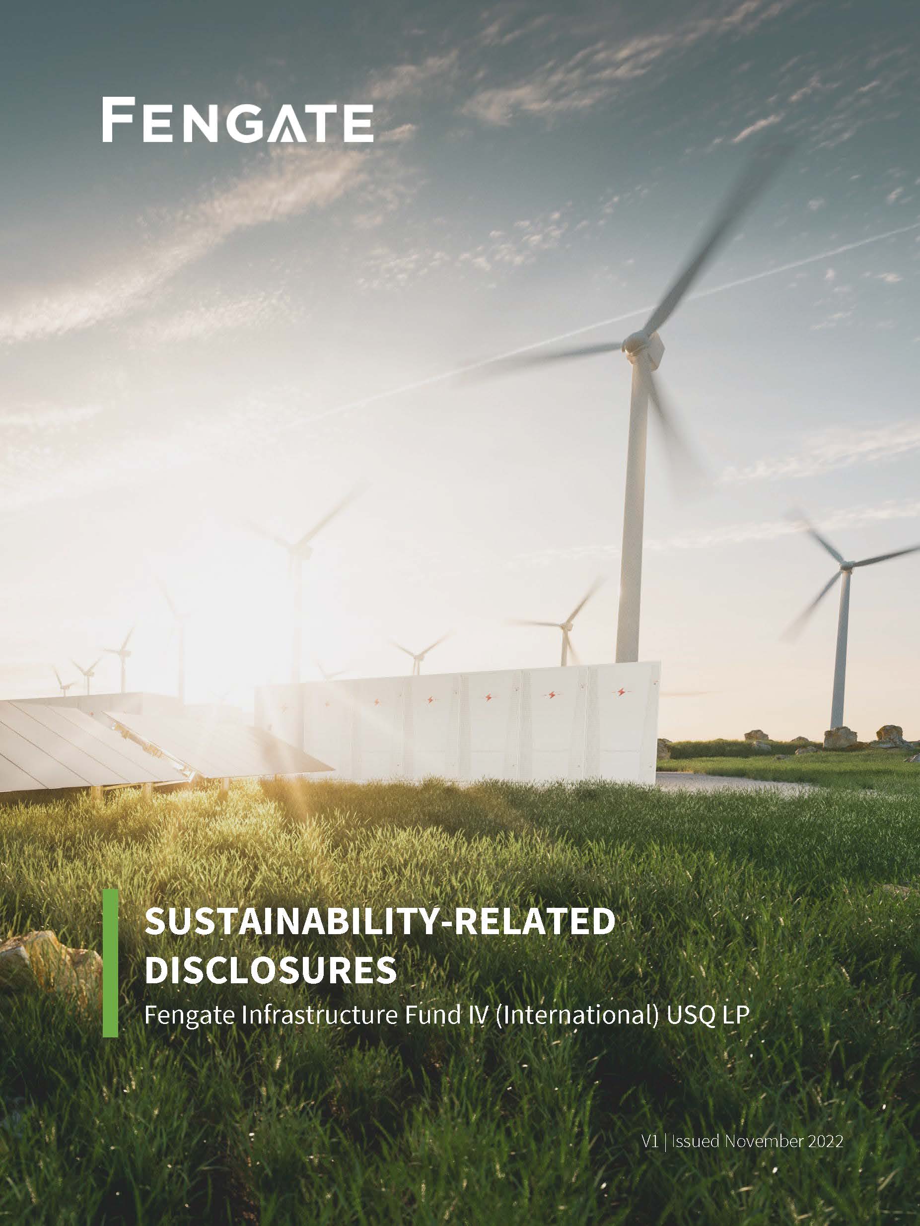 Sustainability Related Disclosures