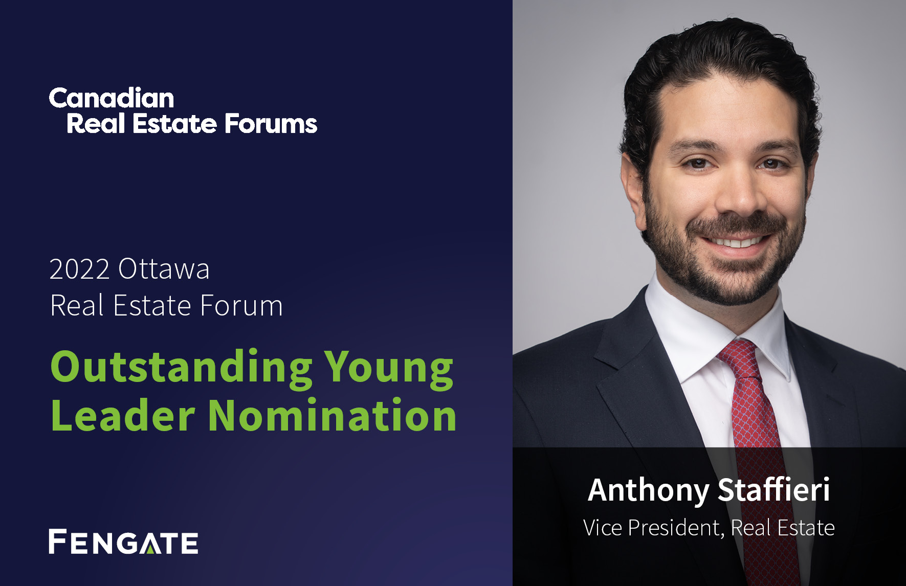 Anthony Staffieri nominated for Outstanding Young Leader Award